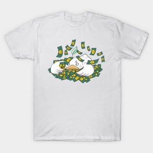 Money falling Doo Doo duck T-Shirt